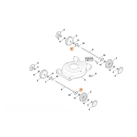 STIHL  Sprężyna lewa 6357 708 0815